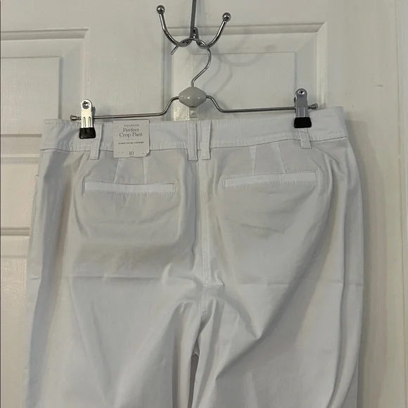 NWT Women’s Talbots White Slim Leg Perfect Crop Pants Size 10 - Picture 6 of 10